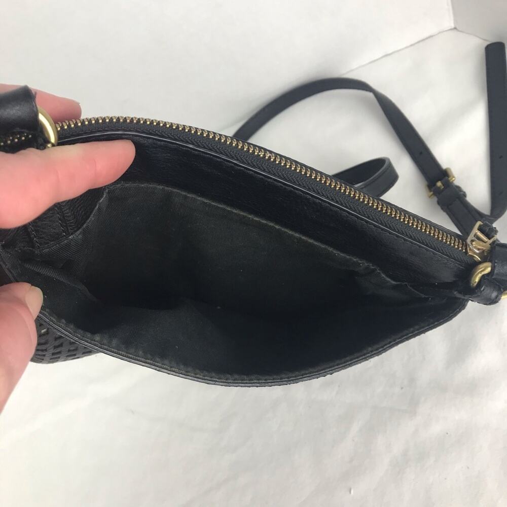 Fossil Black Leather Cut Out Crossbody Bag - Picture 3 of 12